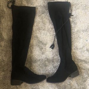 Black over the knee boots